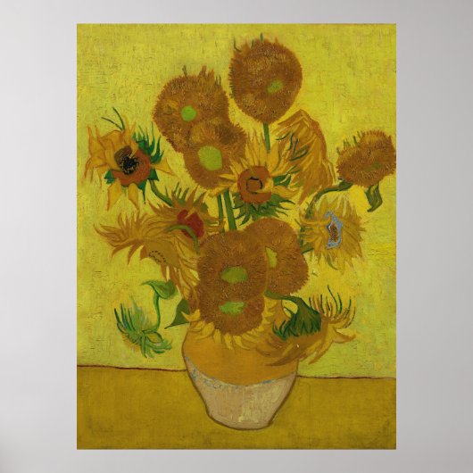 Vincent Van Gogh 15 Sonnenblumen Malerei Poster (Vorne)
