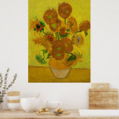 Vincent Van Gogh 15 Sonnenblumen Malerei Poster (Küche)