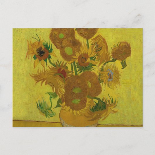 Vincent Van Gogh 15 Sonnenblumen Malerei Postkarte (Vorderseite)