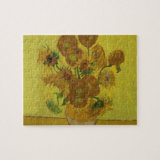 Vincent Van Gogh 15 Sonnenblumen Malerei Puzzle (Horizontal)