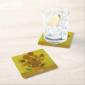 Vincent Van Gogh 15 Sonnenblumen Malerei Rechteckiger Pappuntersetzer (Vor Ort)