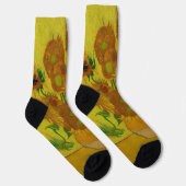 Vincent Van Gogh 15 Sonnenblumen Malerei Socken (Rechts)