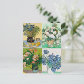 Vincent Van Gogh 1800er Blume Malerkollage Postkarte (Stehend Vorderseite)