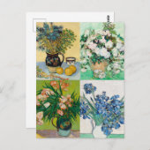 Vincent Van Gogh 1800er Blume Malerkollage Postkarte (Vorne/Hinten)