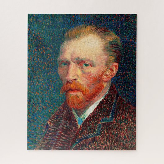 Vincent Van Gogh 1887 Selbstportrait auf Blau Puzzle (Vertikal)