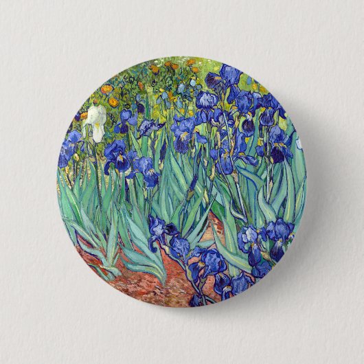 Vincent van Gogh 1889 Schwertlilien Button (Vorderseite)