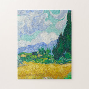 Vincent van Gogh - A Wheatfield, mit Zypressen Puzzle