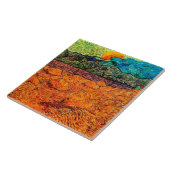 Vincent Van Gogh - Abend Landschaft Rising Moon Fliese (Seite)