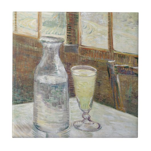 Vincent van Gogh Absinthe Berühmtes Gemälde Fliese (Vorderseite)