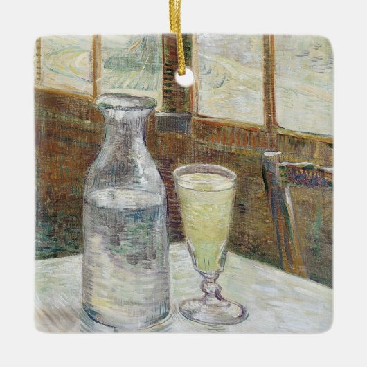 Vincent van Gogh Absinthe Berühmtes Gemälde Keramikornament (Vorderseite)