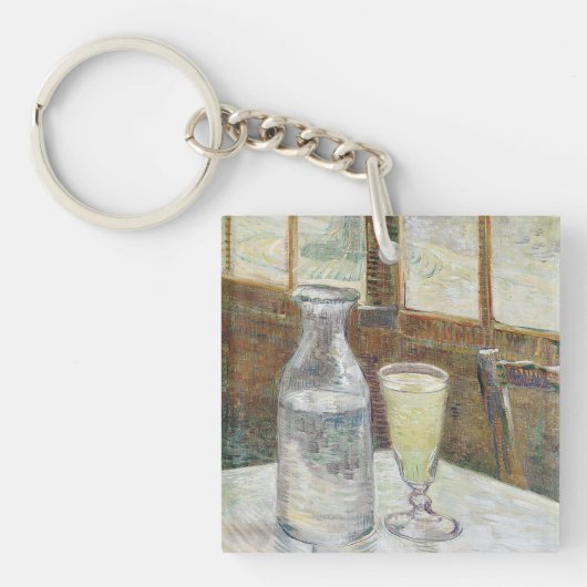 Vincent van Gogh Absinthe Berühmtes Gemälde Schlüsselanhänger (Vorderseite)