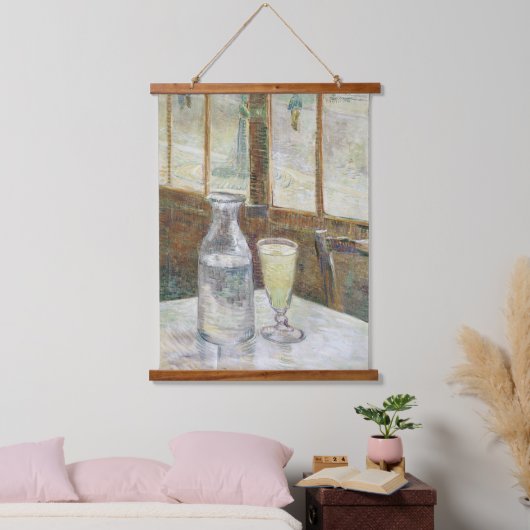 Vincent van Gogh Absinthe Berühmtes Gemälde Wandteppich Mit Holzrahmen (Schlafzimmer)