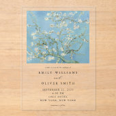 Vincent Van Gogh Almond Blossom Floral Wedding Acryleinladungen (Vorderseite)