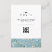 Vincent Van Gogh Almond Blossom Floral Wedding Begleitkarte (Vorderseite)