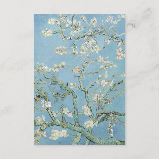 Vincent Van Gogh Almond Blossom Floral Wedding Begleitkarte (Rückseite)