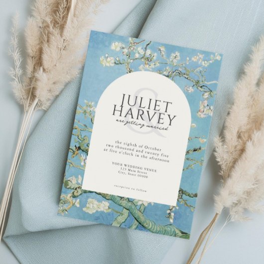 Vincent Van Gogh Almond Blossom Floral Wedding Einladung