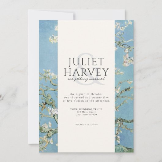 Vincent Van Gogh Almond Blossom Floral Wedding Einladung (Vorderseite)