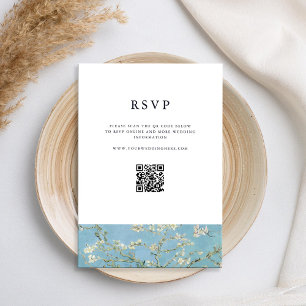 Vincent Van Gogh Almond Blossom Floral Wedding RSVP Karte