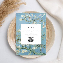 Vincent Van Gogh Almond Blossom Floral Wedding RSVP Karte