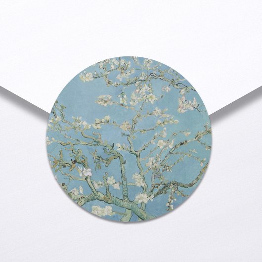 Vincent Van Gogh Almond Blossom Floral Wedding Runder Aufkleber
