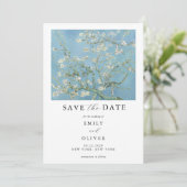 Vincent Van Gogh Almond Blossom Floral Wedding Save The Date (Stehend Vorderseite)