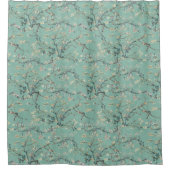 Vincent Van Gogh Almond Blossom on Mint Green Duschvorhang (Vorderseite)