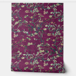 Vincent Van Gogh Almond Blossom on Mulberry Purple Tapete