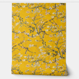 Vincent Van Gogh Almond Blossom on Naples Yellow Tapete