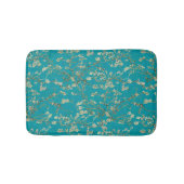 Vincent Van Gogh Almond Blossom on Teal Blue Badematte (Vorderseite)