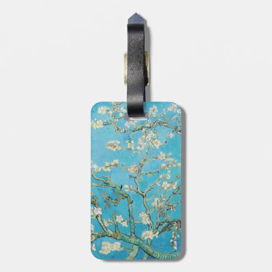 Vincent van Gogh - Almond Blossom - QR-Code Gepäckanhänger (Rückseite vertikal)