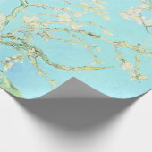 Vincent Van Gogh Almond Blossoms: Aqua Geschenkpapier (Ecke)