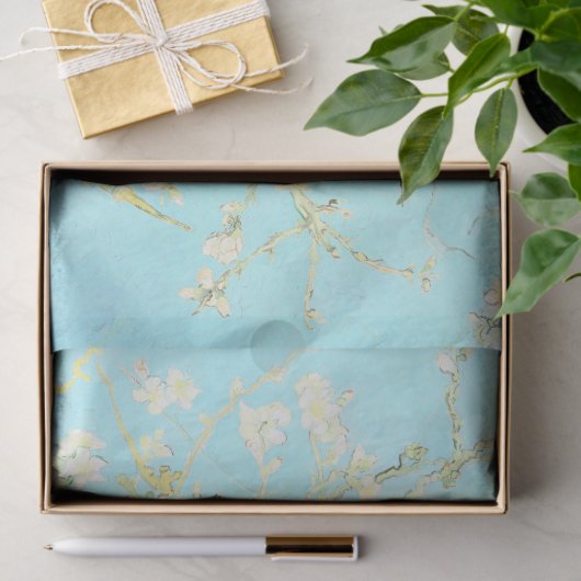 Vincent Van Gogh Almond Blossoms: Aqua Seidenpapier (Geschenk)