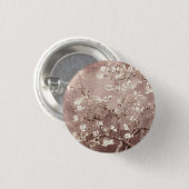 Vincent Van Gogh Almond Blossoms Beige Taupe Button (Vorne & Hinten)