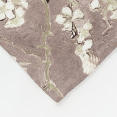 Vincent Van Gogh Almond Blossoms Beige Taupe Fleecedecke (Ecke)