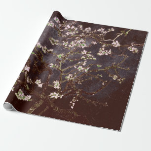 Vincent Van Gogh Almond Blossoms Chocolate Slate Geschenkpapier
