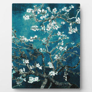 Vincent Van Gogh Almond Blossoms Dark Aquamarin Fotoplatte