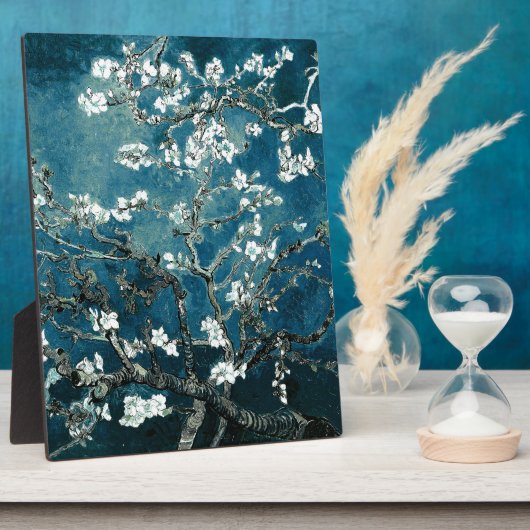 Vincent Van Gogh Almond Blossoms Dark Aquamarin Fotoplatte (Seite)