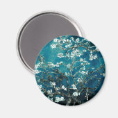 Vincent Van Gogh Almond Blossoms Dark Aquamarin Magnet (Vorderseite/Rückseite)