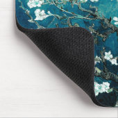 Vincent Van Gogh Almond Blossoms Dark Aquamarin Mousepad (Ecke)