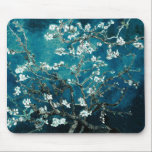 Vincent Van Gogh Almond Blossoms Dark Aquamarin Mousepad<br><div class="desc">Künstler: Vincent Van Gogh Titel: Mandelblüten in Farbe verändert</div>