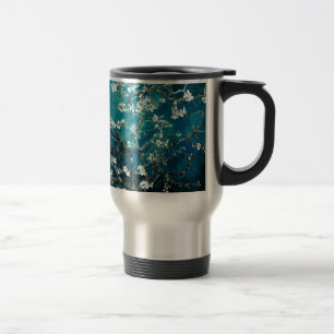Vincent Van Gogh Almond Blossoms Dark Aquamarin Reisebecher