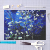 Vincent Van Gogh Almond Blossoms Deep Blue Seidenpapier (Handwerk)