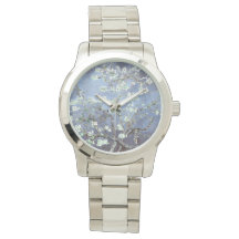 Vincent Van Gogh Almond Blossoms Gray Blue WAtch
