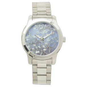 Vincent Van Gogh Almond Blossoms Gray Blue WAtch Armbanduhr
