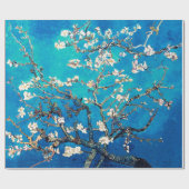 Vincent Van Gogh Almond Blossoms Helles Türkis Geschenkpapier (Flach)