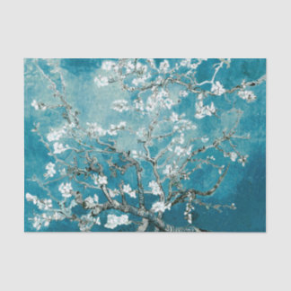 Vincent Van Gogh Almond Blossoms Soft Aquamarin Seidenpapier