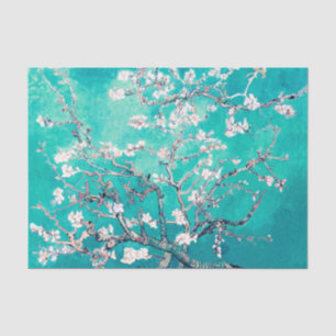 Vincent Van Gogh Almond Blossoms Türkis Seidenpapier