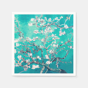 Vincent Van Gogh Almond Blossoms Türkis Serviette