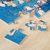 Vincent Van Gogh Almond blüht türkis Puzzle (Seite)