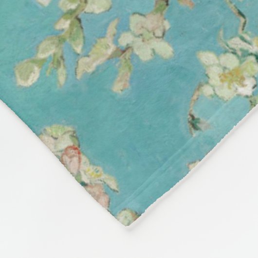 Vincent van Gogh – Almond tree in blossom Fleecede Fleecedecke (Ecke)